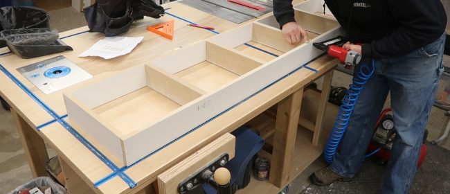 Remodelaholic | Adding Built-In Shelves for Bathroom In-Wall Storage