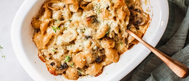 Remodelaholic | Creamy French Onion Pasta Bake